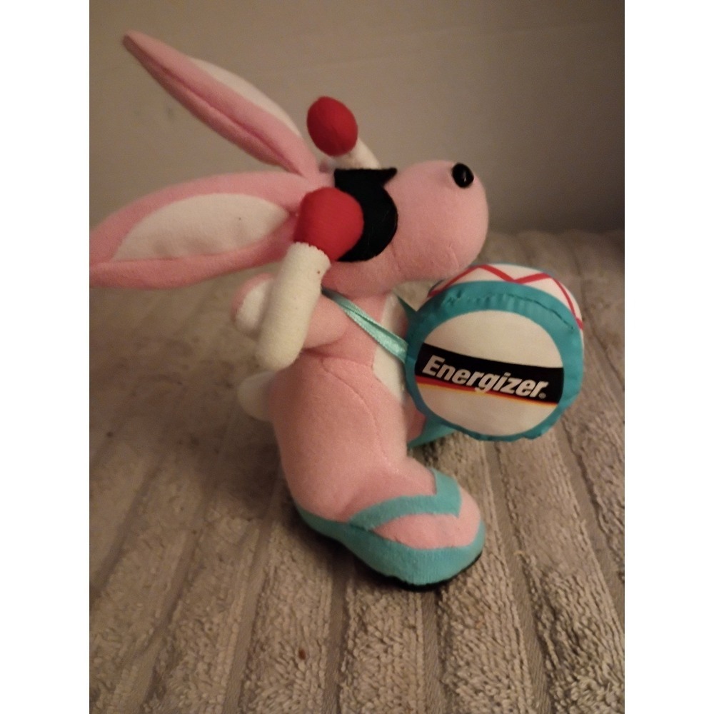 Energizer Bunny Plush 2007 Mascot Pink Rabbit Sunglasses Drum Advertising Toy